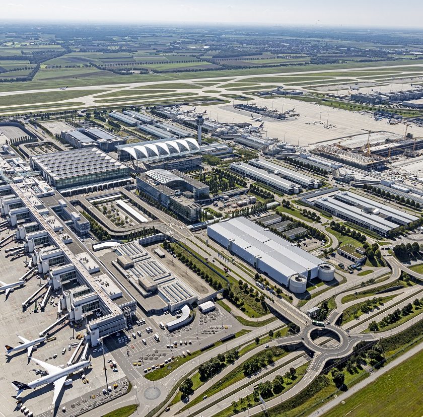 Flughafen München - Luftaufnahme des Flughafens München:
