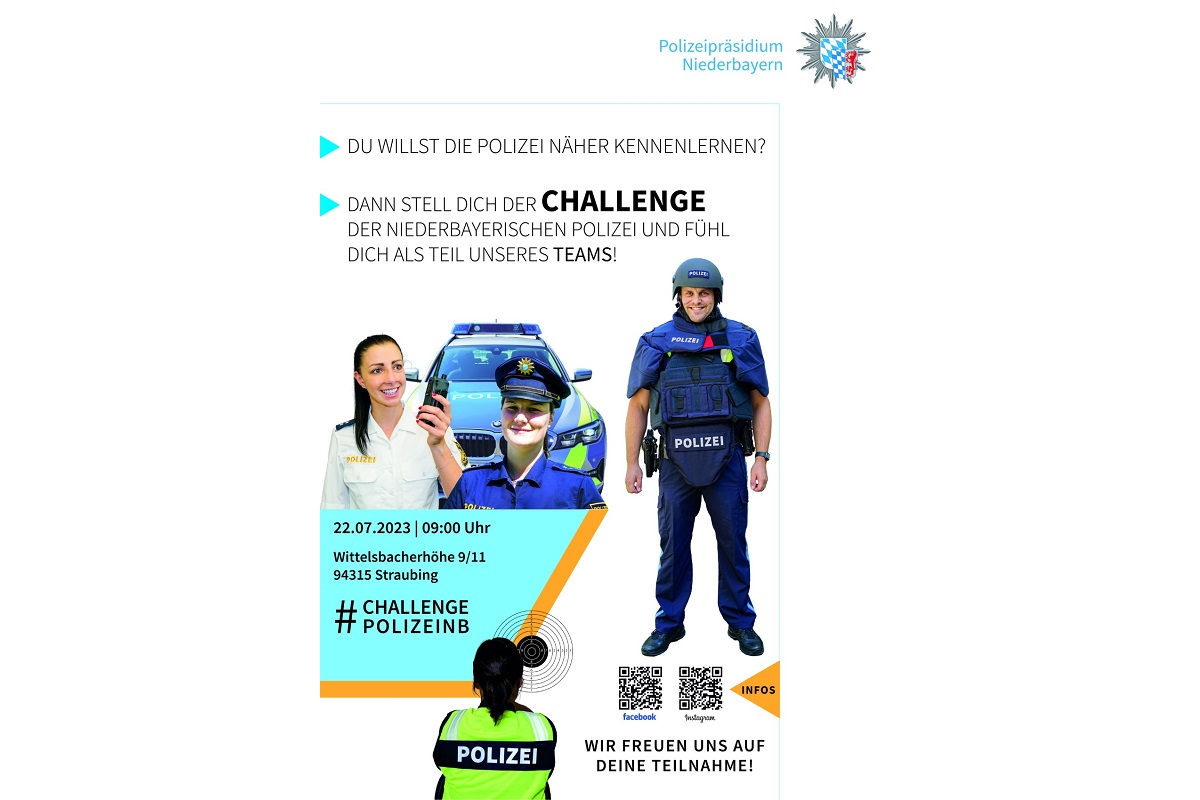 Challenge des Polizeipräsidiums Niederbayern am Samstag, 22.07.2023 in Straubing