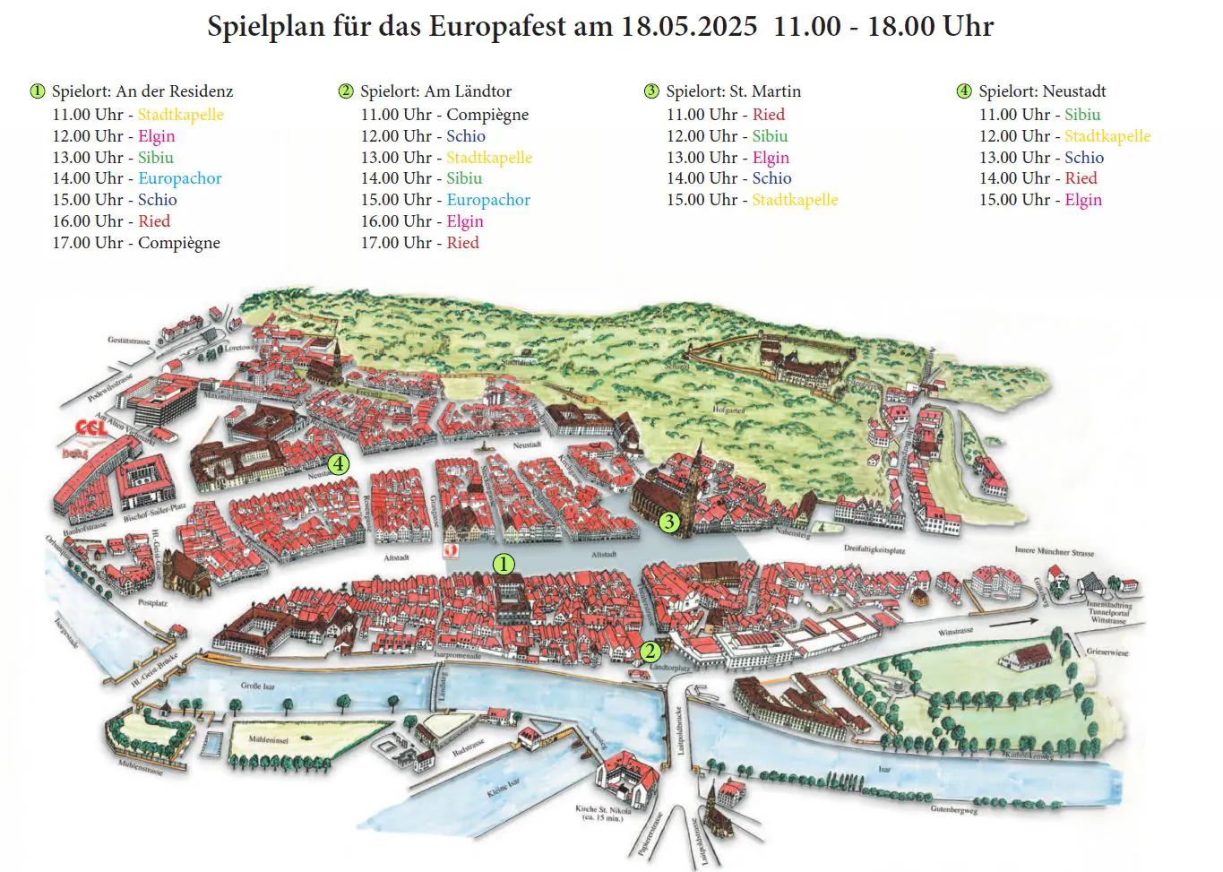 Programm Europafest Landshut
