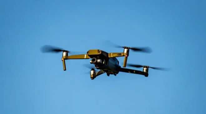 Nicht angezeigter Flug mit einer Drohne
