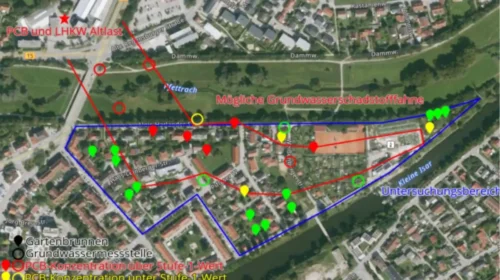 Erhöhte PCB-Werte an der Weißenbergerstraße Weitere Analyse-Ergebnisse liegen vor: Von Nutzung des Grundwassers im betroffenen Bereich wird weiterhin abgeraten